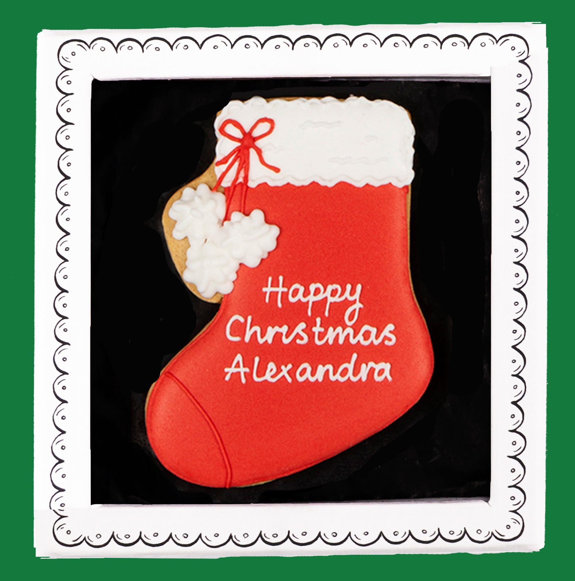 Personalised Christmas Stocking Biscuit - Biscuiteers