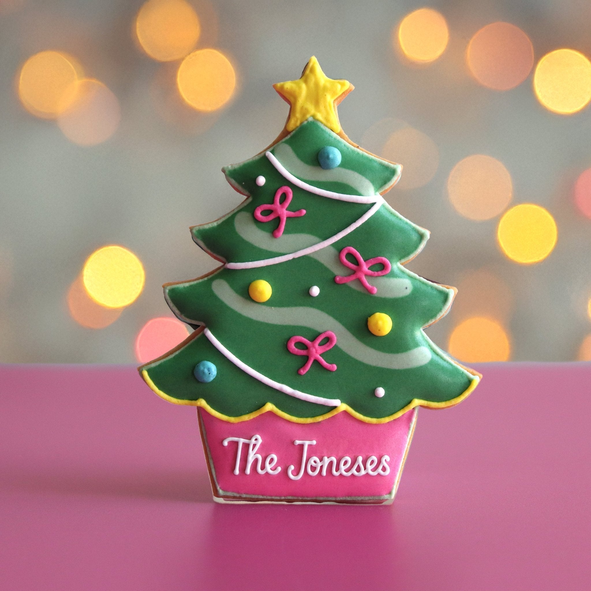 Personalised Christmas Tree Letterbox Biscuit - Biscuiteers