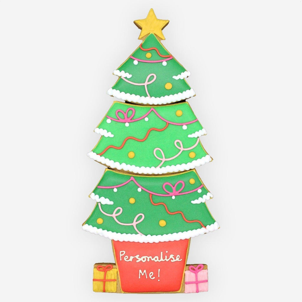 Personalised Christmas Tree Letterbox Biscuits - Biscuiteers