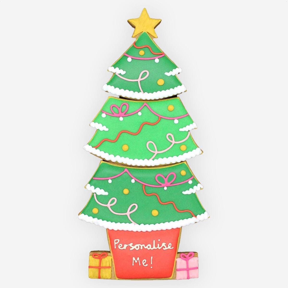 Personalised Christmas Tree Letterbox Biscuits - Biscuiteers