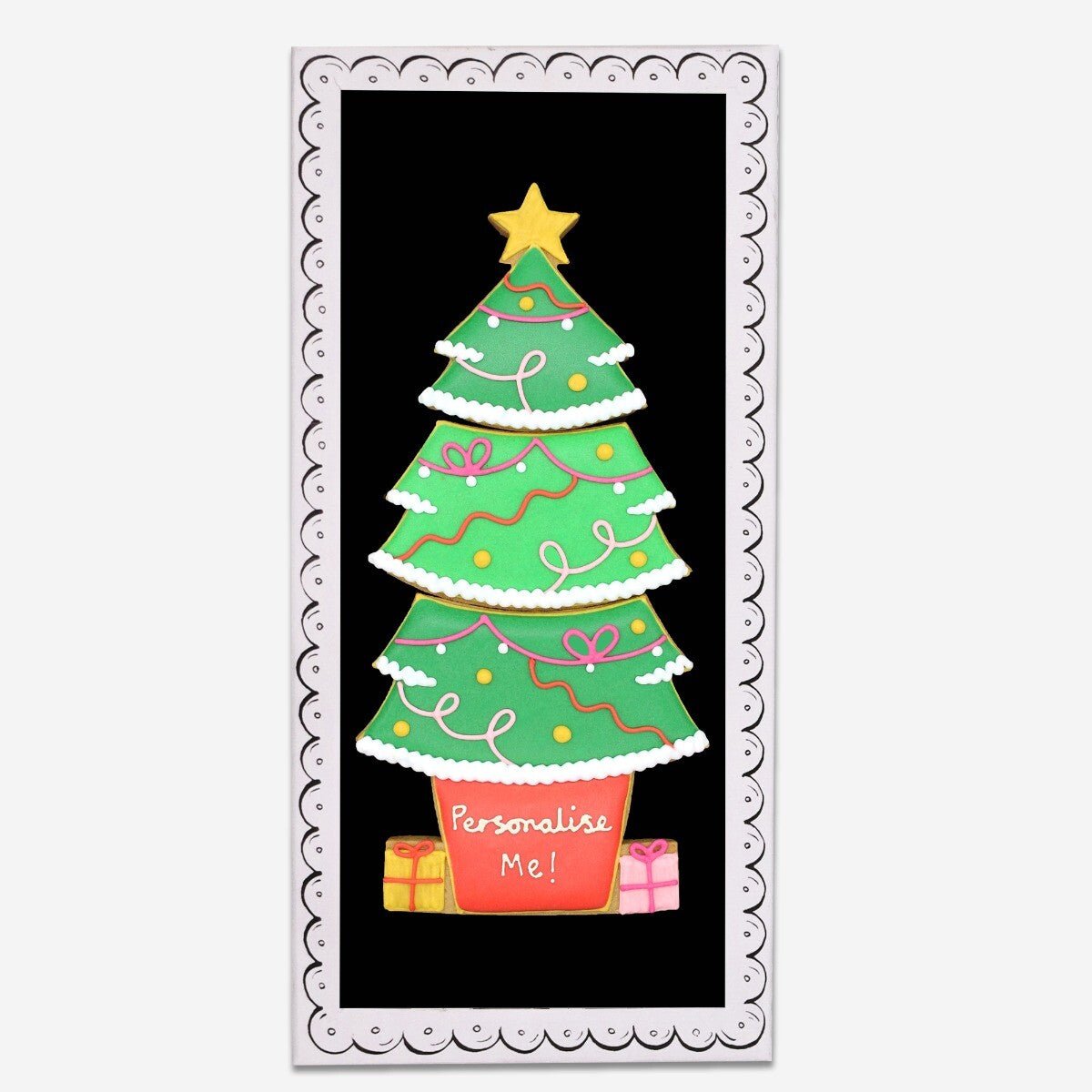 Personalised Christmas Tree Letterbox Biscuits - Biscuiteers