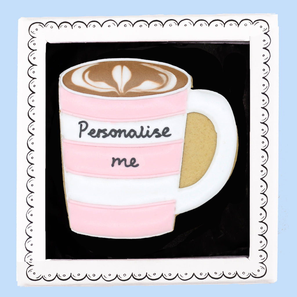 Personalised Cornishware Mug Letterbox Biscuit - Biscuiteers