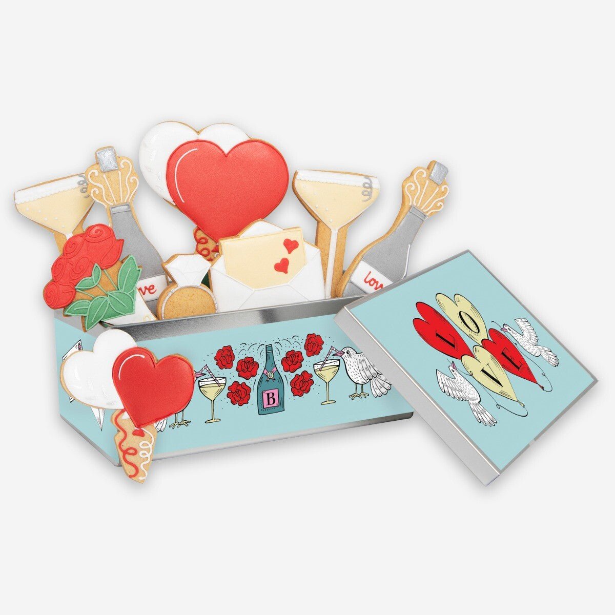 Personalised Engagement Biscuit Tin - Biscuiteers