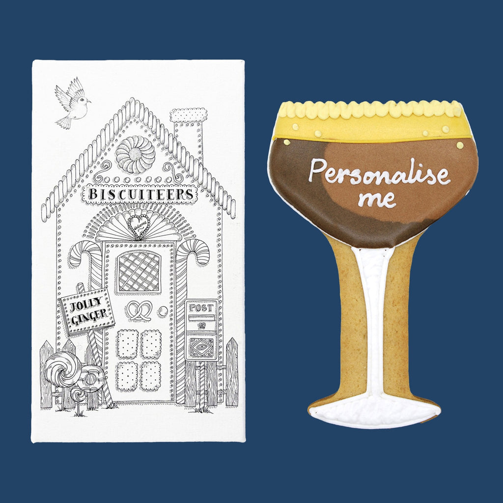 Personalised Espresso Martini Letterbox Biscuit - Biscuiteers