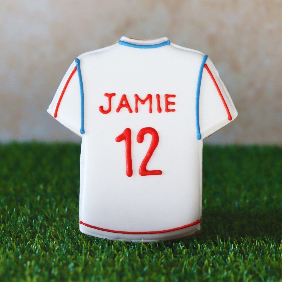Personalised Football Shirt Letterbox Biscuit - Biscuiteers