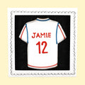 Personalised Football Shirt Letterbox Biscuit - Biscuiteers