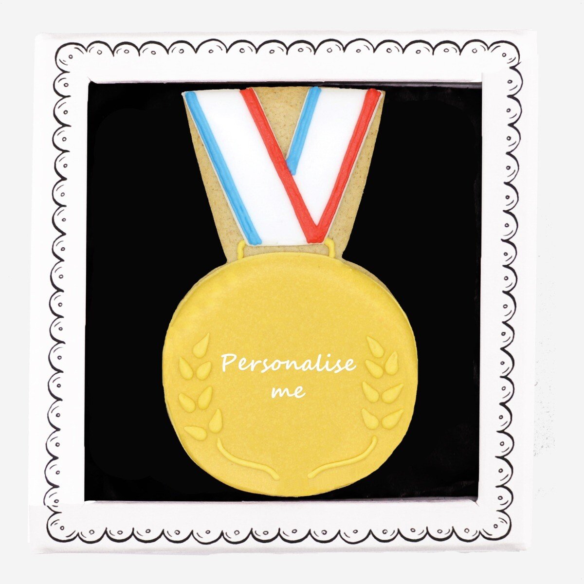 Personalised Medal Letterbox Biscuit