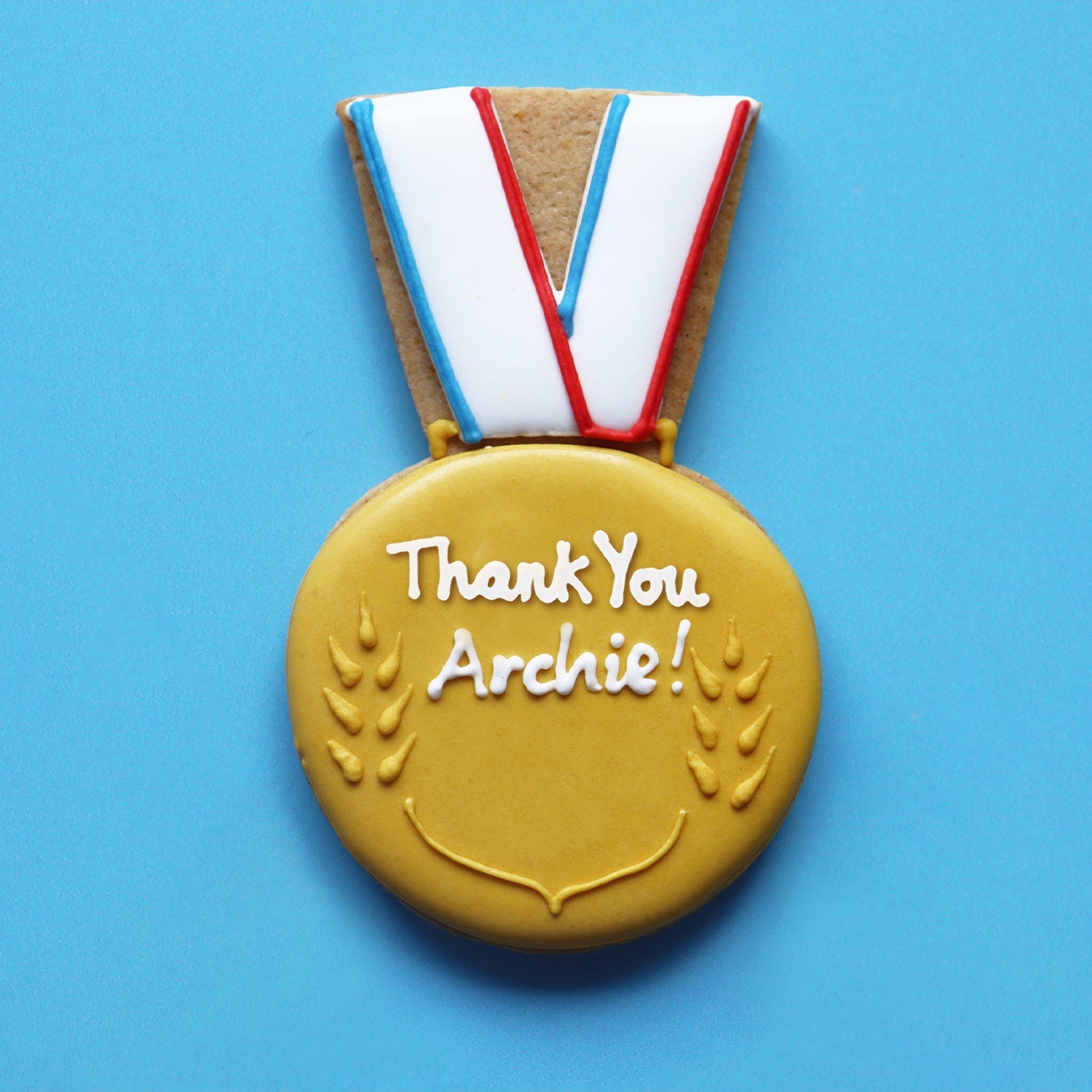 Personalised Gold Medal Letterbox Biscuit - Biscuiteers