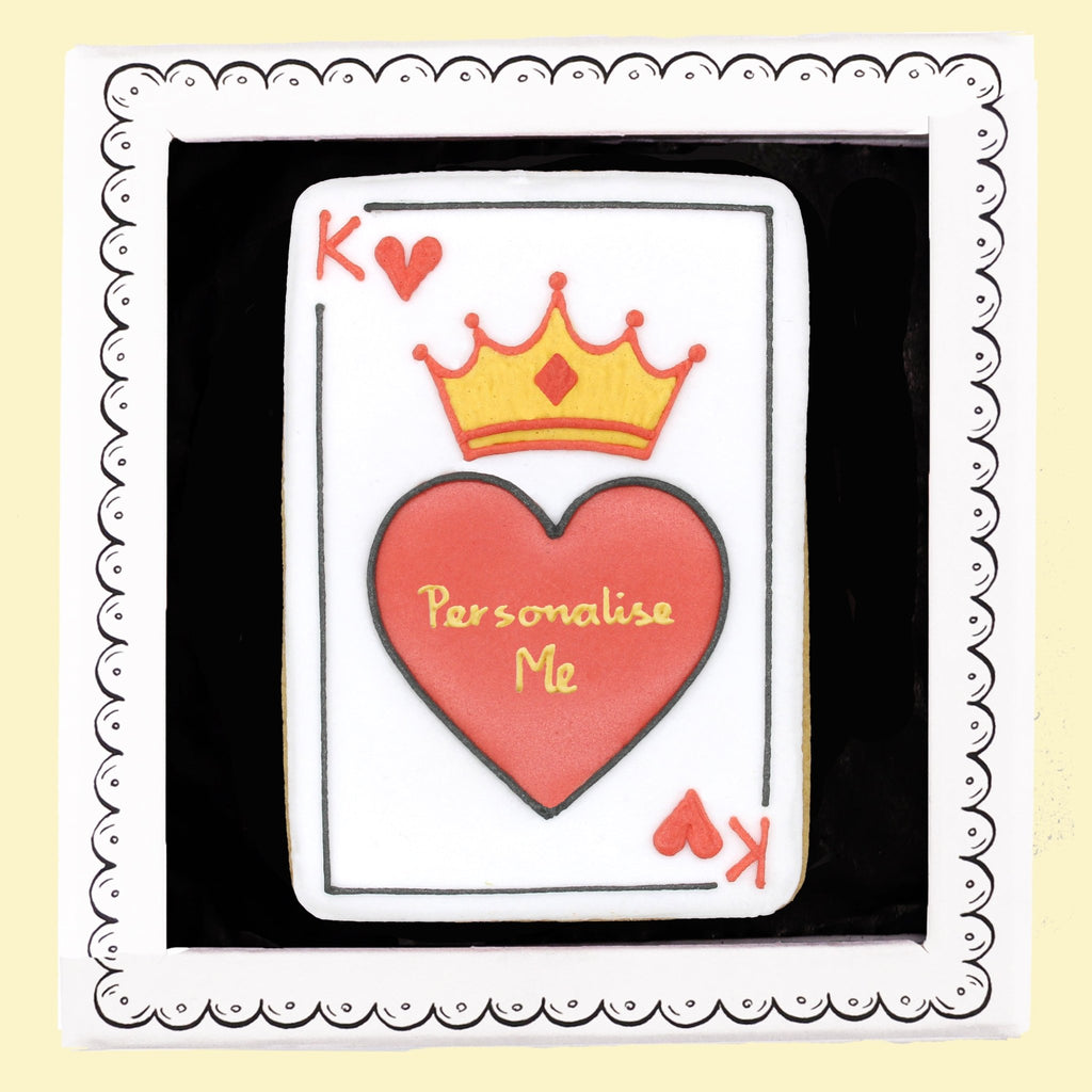 Personalised King of Hearts Letterbox Biscuit - Biscuiteers