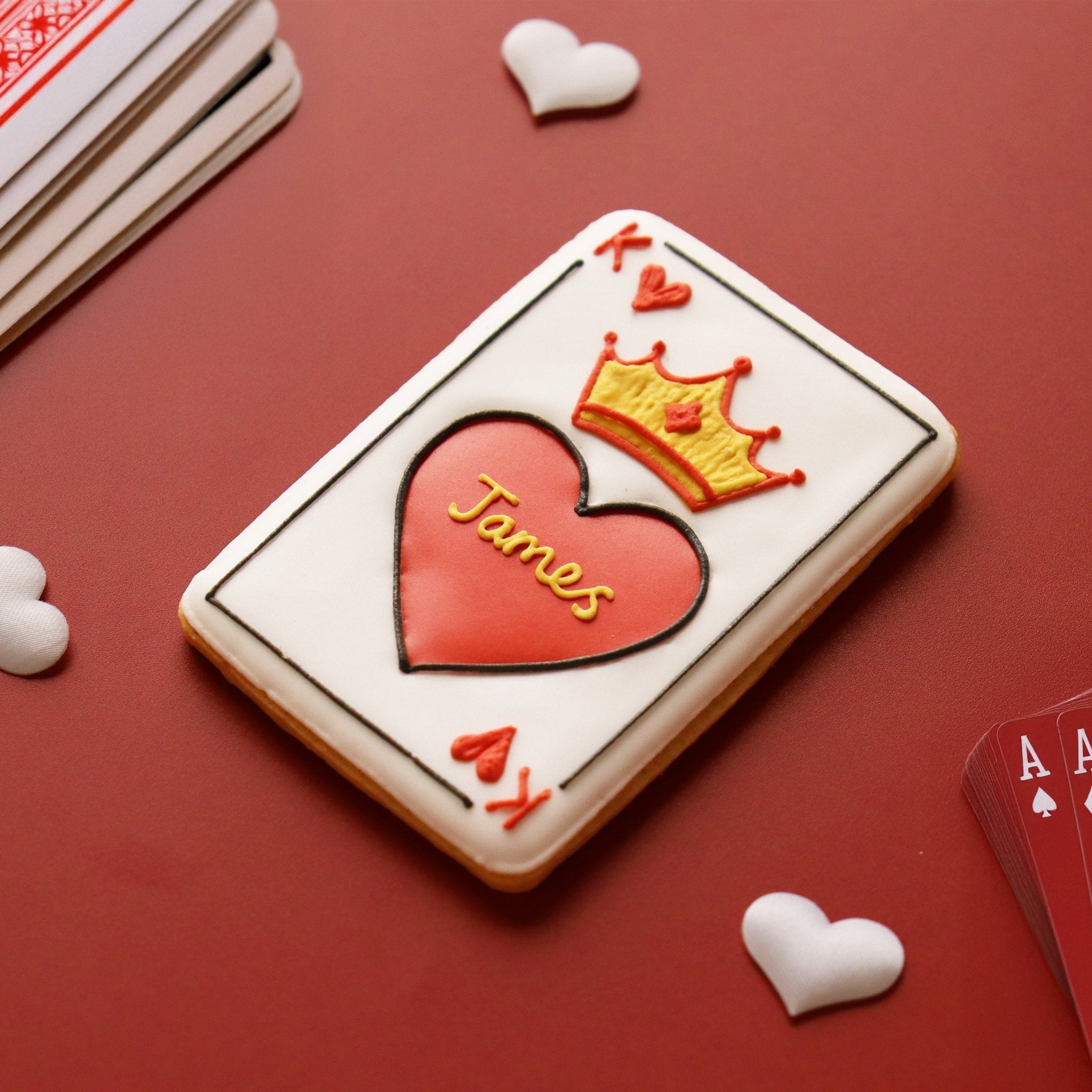 Personalised King of Hearts Letterbox Biscuit - Biscuiteers