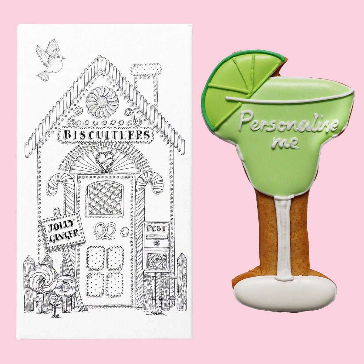 Personalised Margarita Cocktail Letterbox Biscuit - Biscuiteers