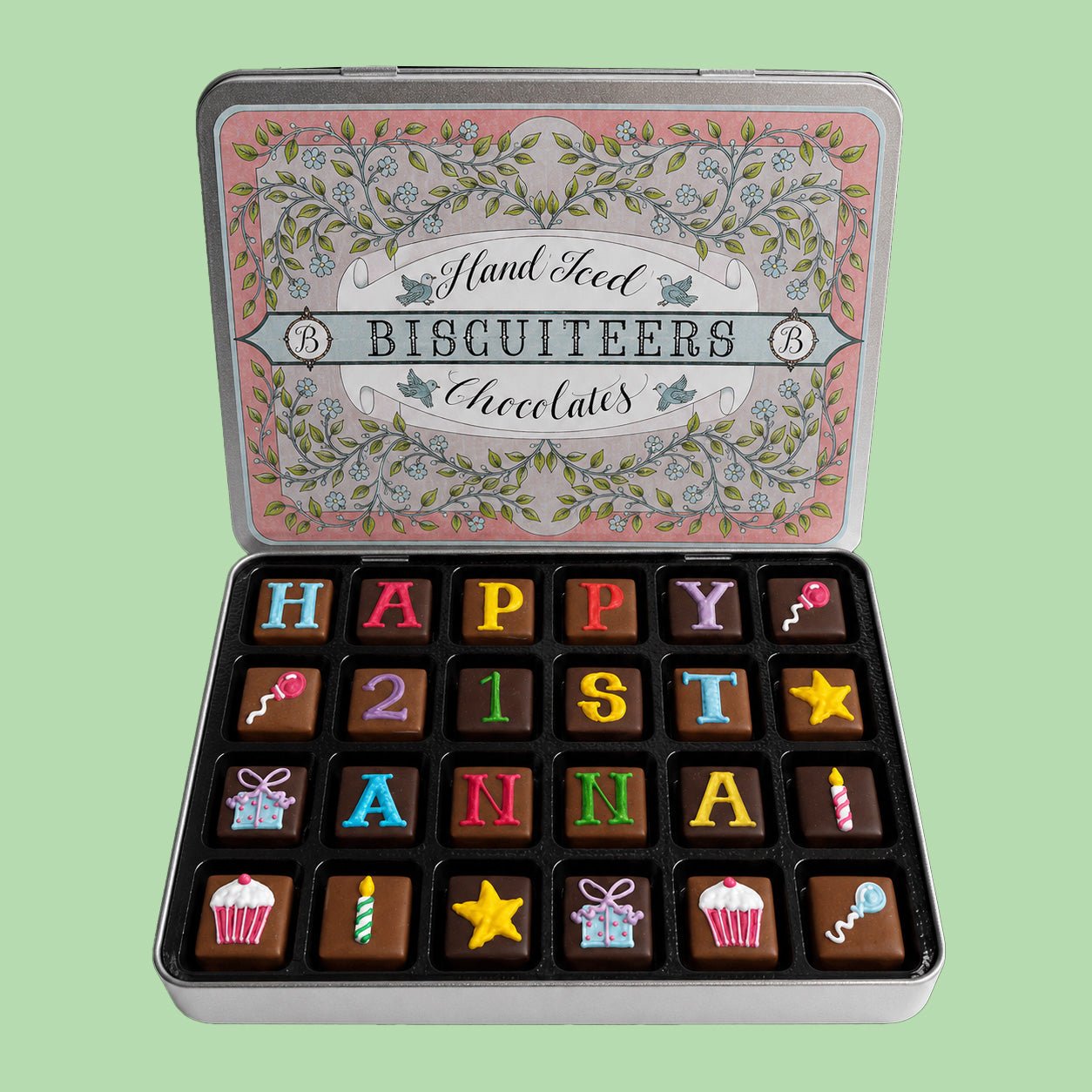 Personalised Medium Tin Birthday Celebration Chocolates