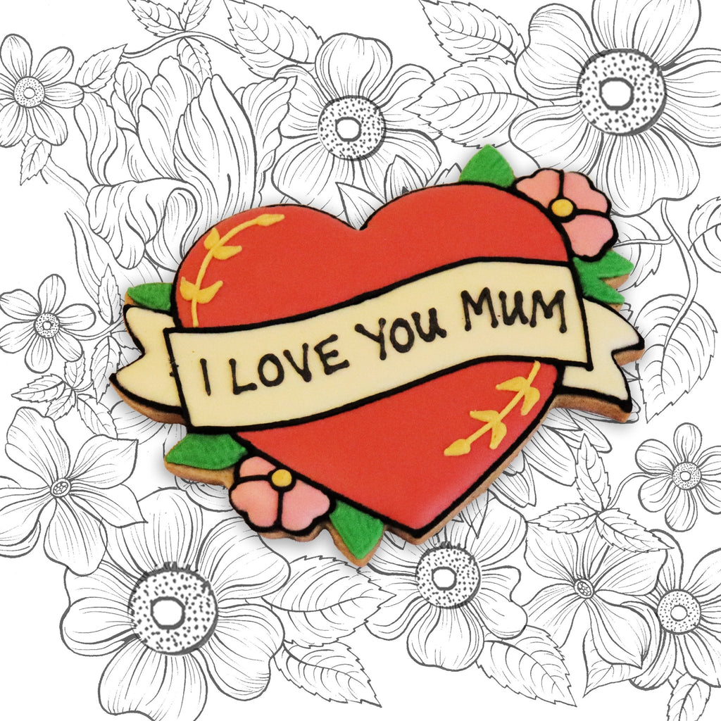 Personalised Mother's Day Heart Letterbox Biscuit - Biscuiteers