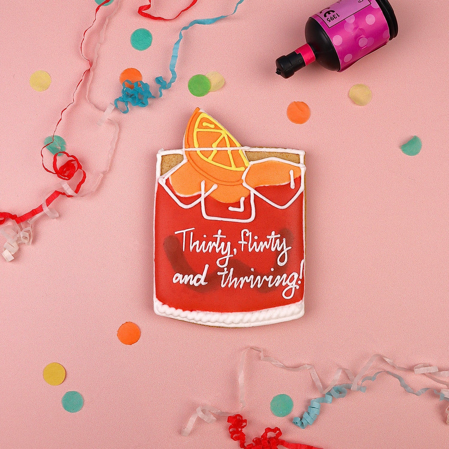 Personalised Negroni Letterbox Biscuit - Biscuiteers