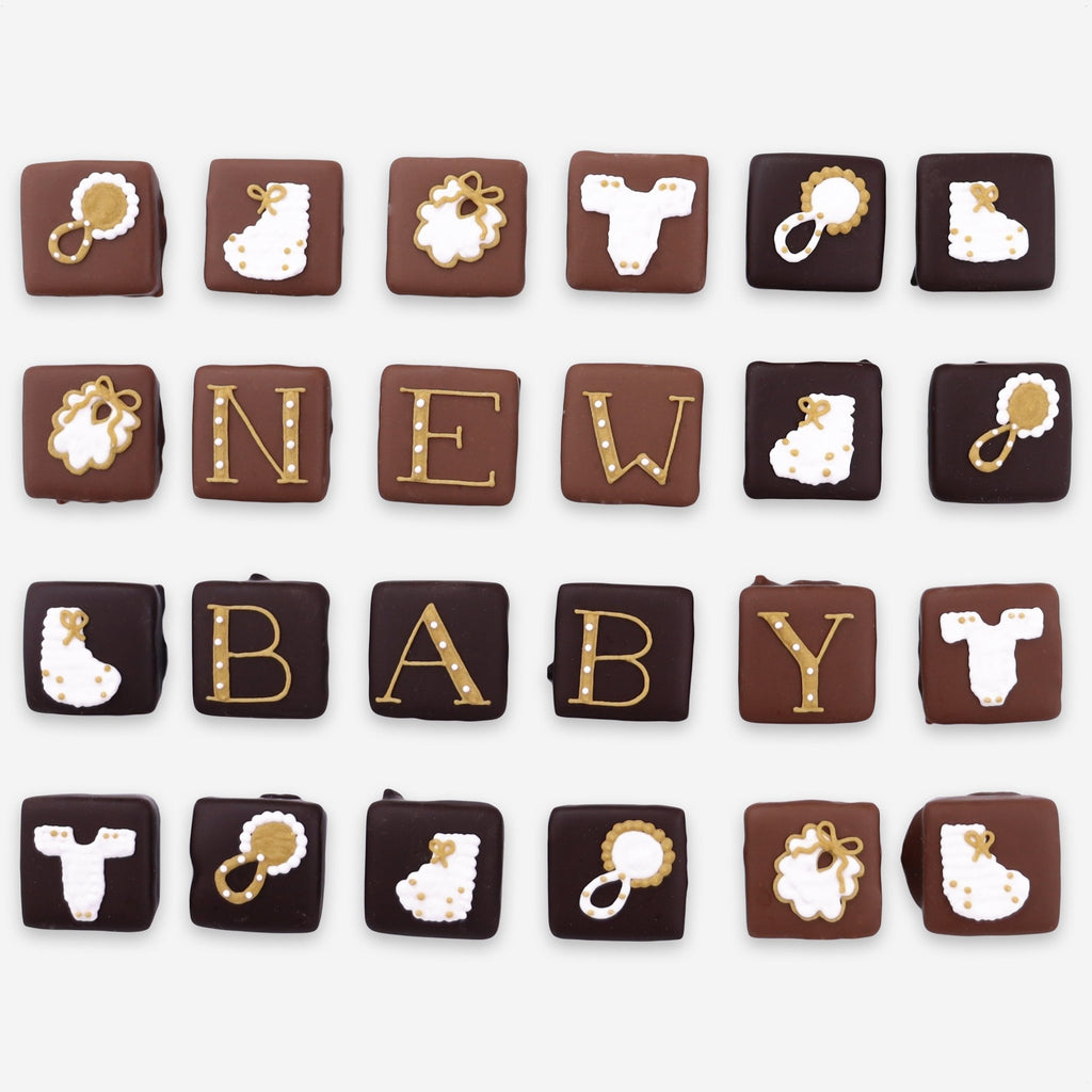 Personalised New Baby Chocolates Medium Tin - Biscuiteers