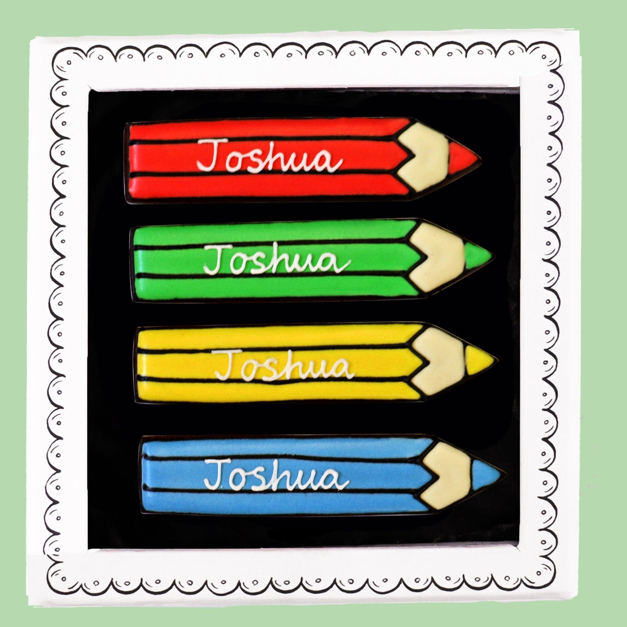Personalised Pencils Biscuits - Biscuiteers