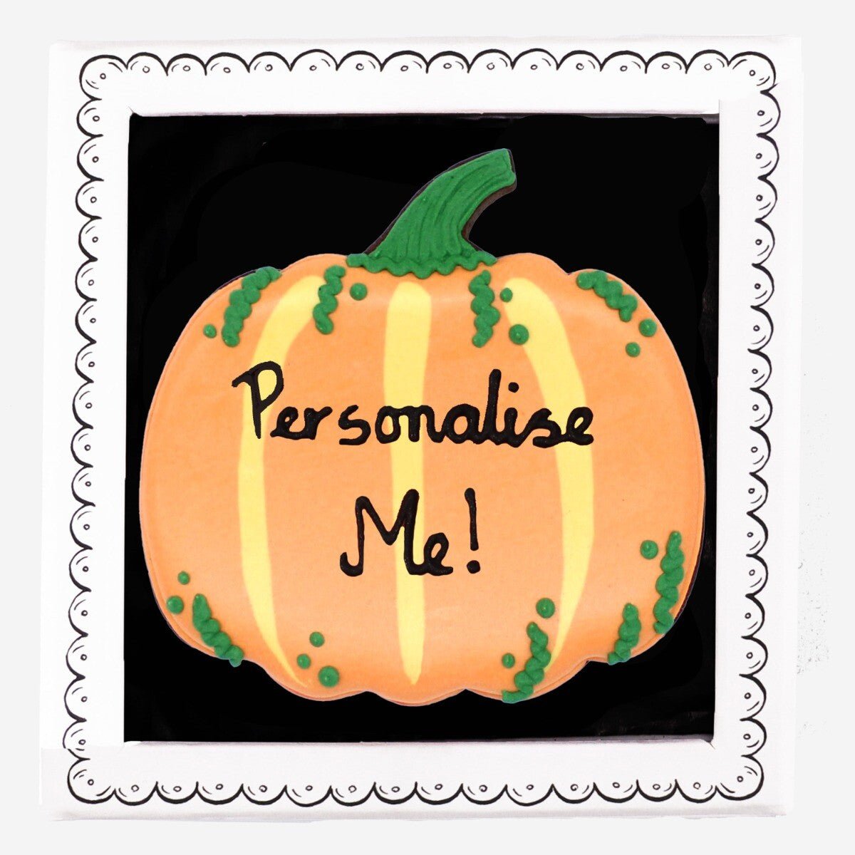 Personalised Pumpkin Letterbox Biscuit