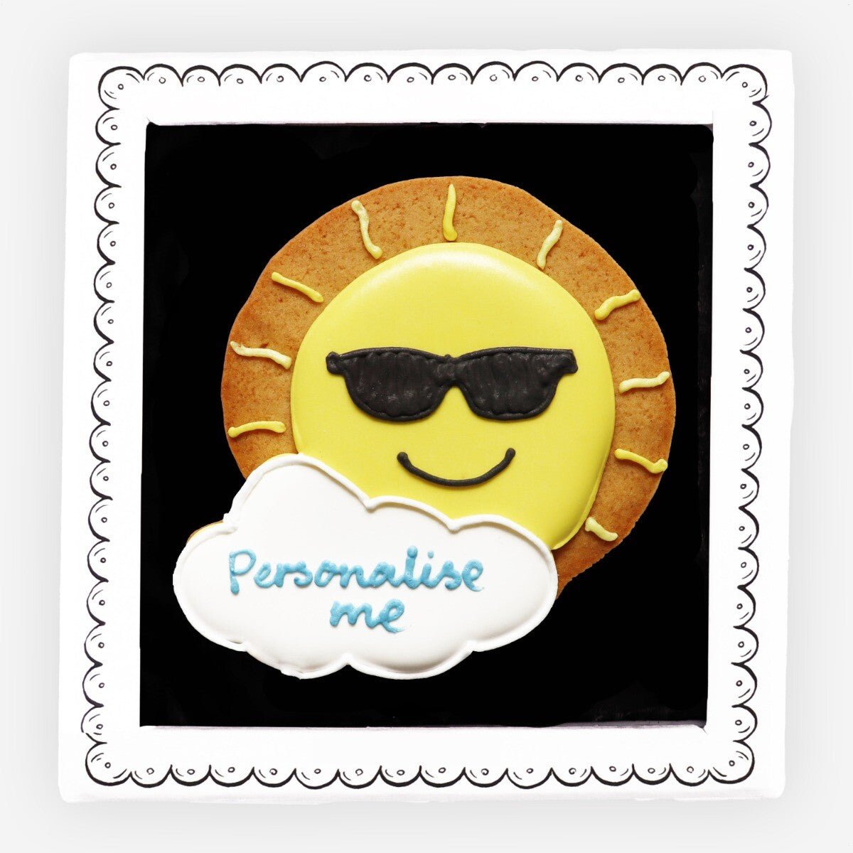 Personalised Sun Letterbox Biscuit - Biscuiteers