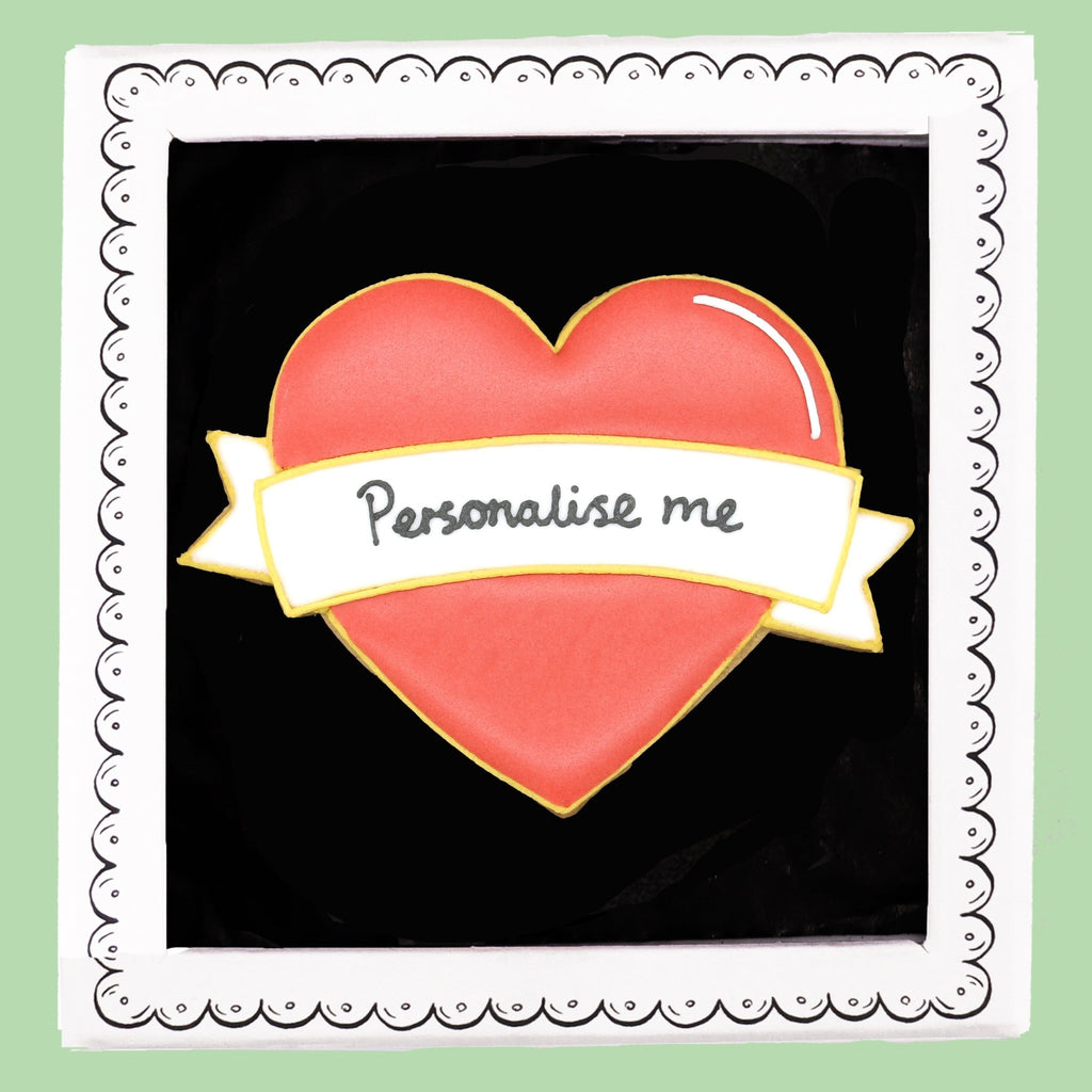 Personalised Valentine’s Heart Letterbox Biscuit - Biscuiteers