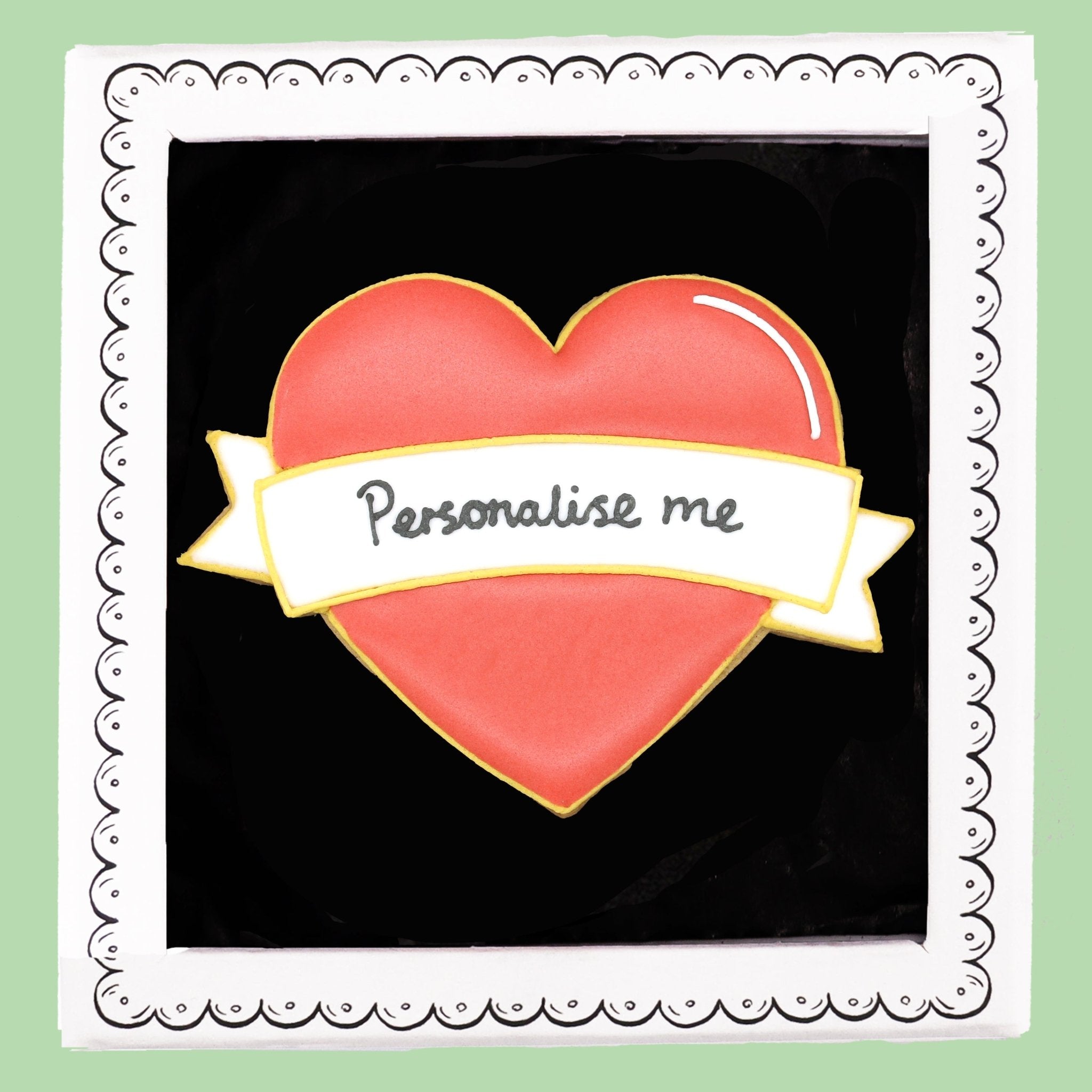Personalised Valentine’s Heart Letterbox Biscuit - Biscuiteers