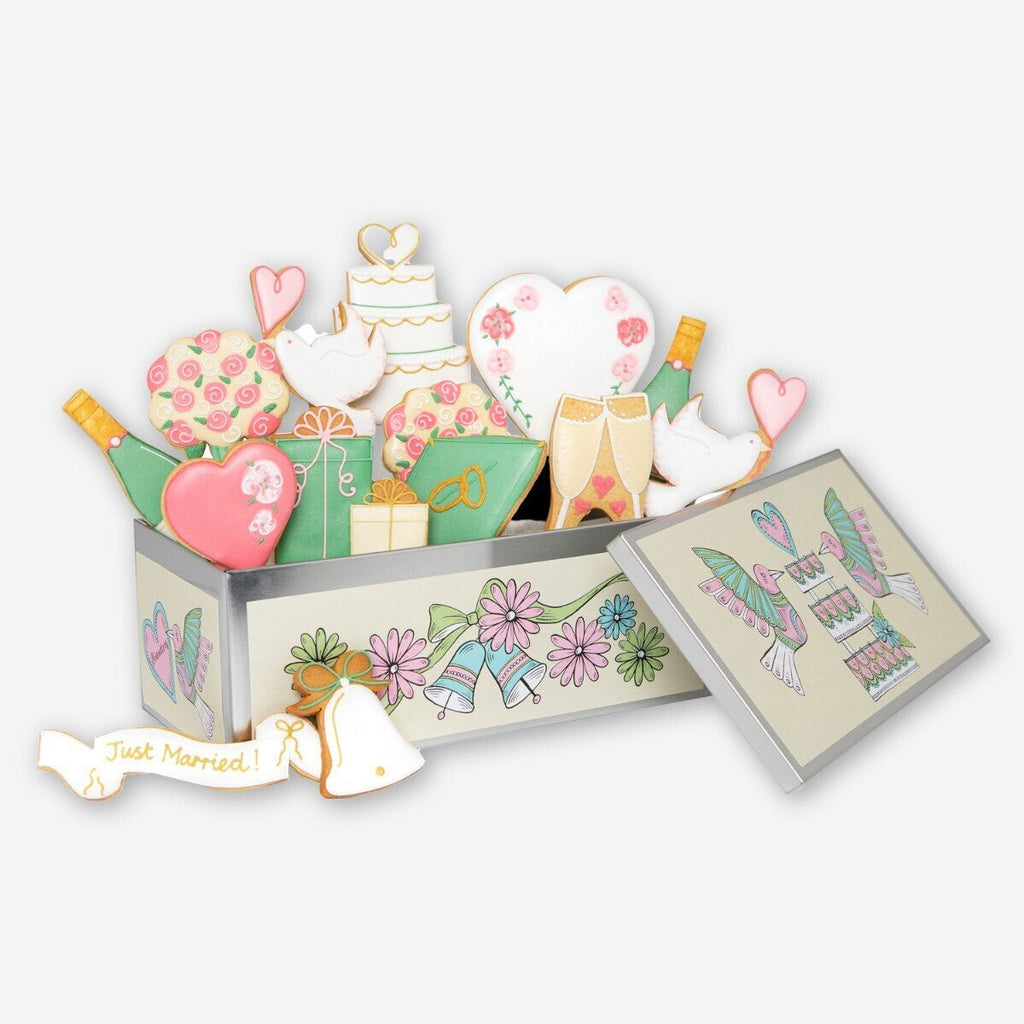 Personalised Wedding Bells Luxe Biscuit Tin - Biscuiteers