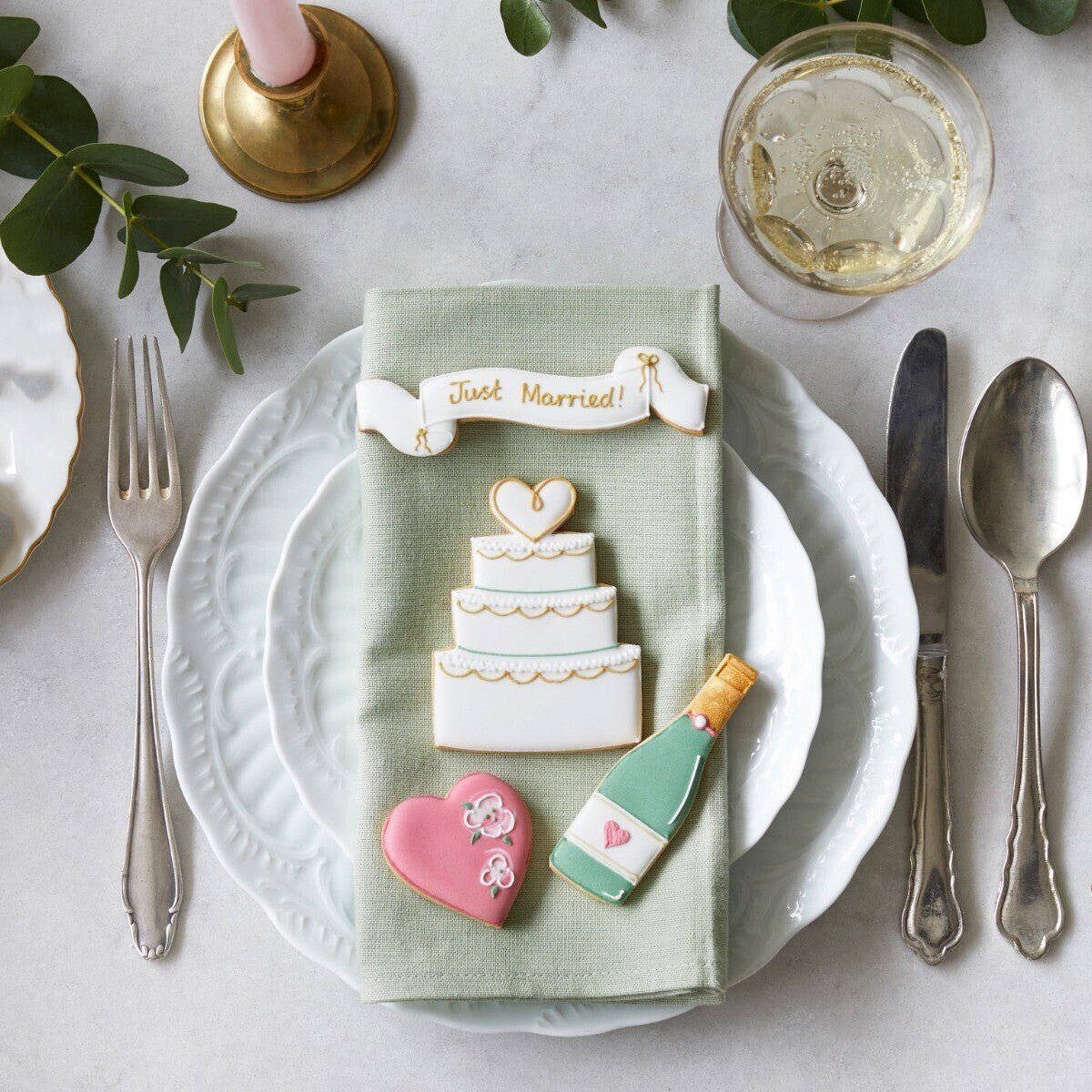 Personalised Wedding Bells Luxe Biscuit Tin - Biscuiteers