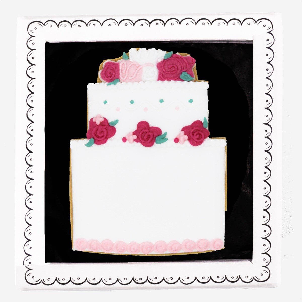 Personalised Wedding Cake Letterbox Biscuit - Biscuiteers
