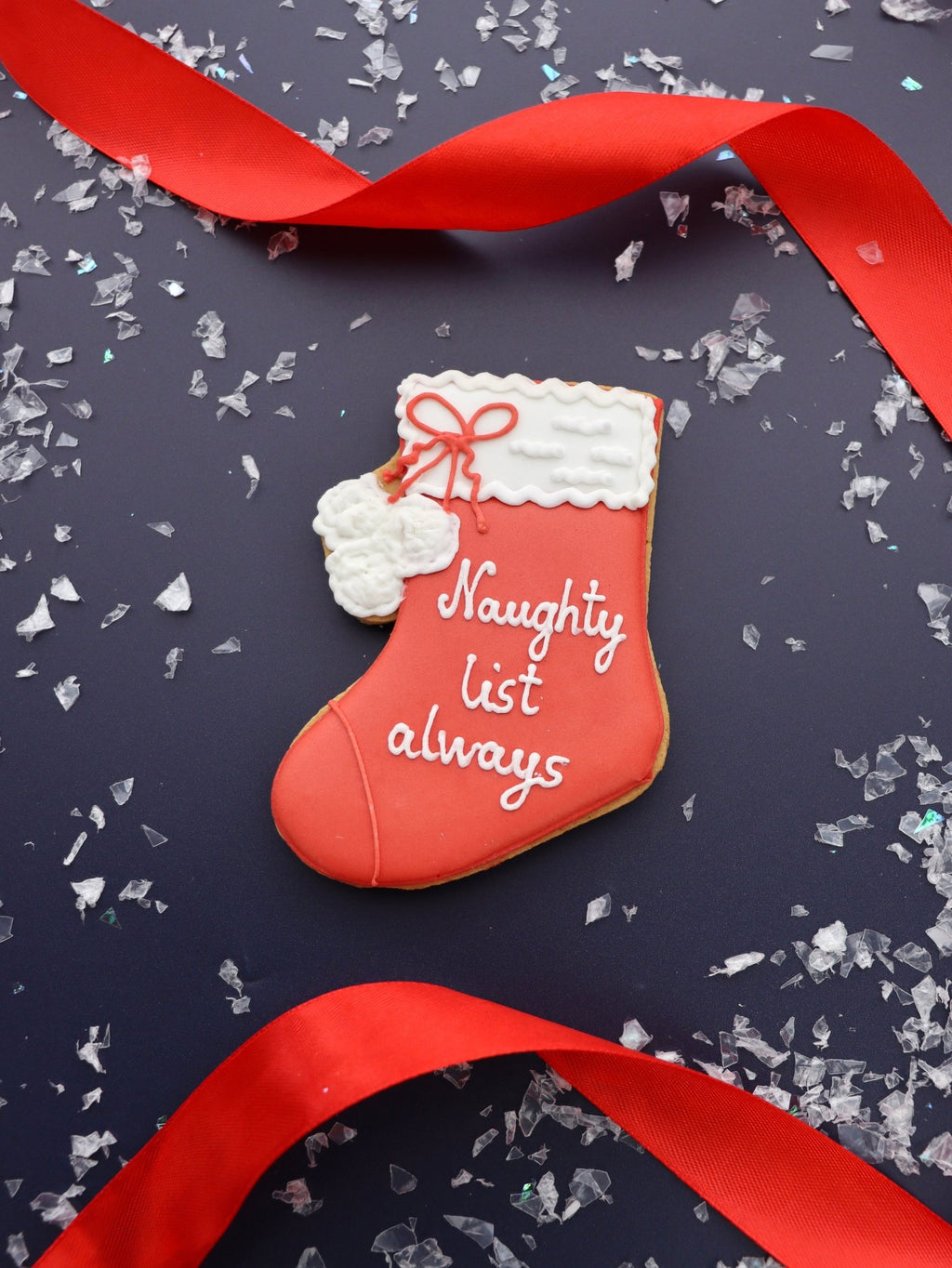 Personalised Without Wheat Christmas Stocking Letterbox Biscuit - Biscuiteers