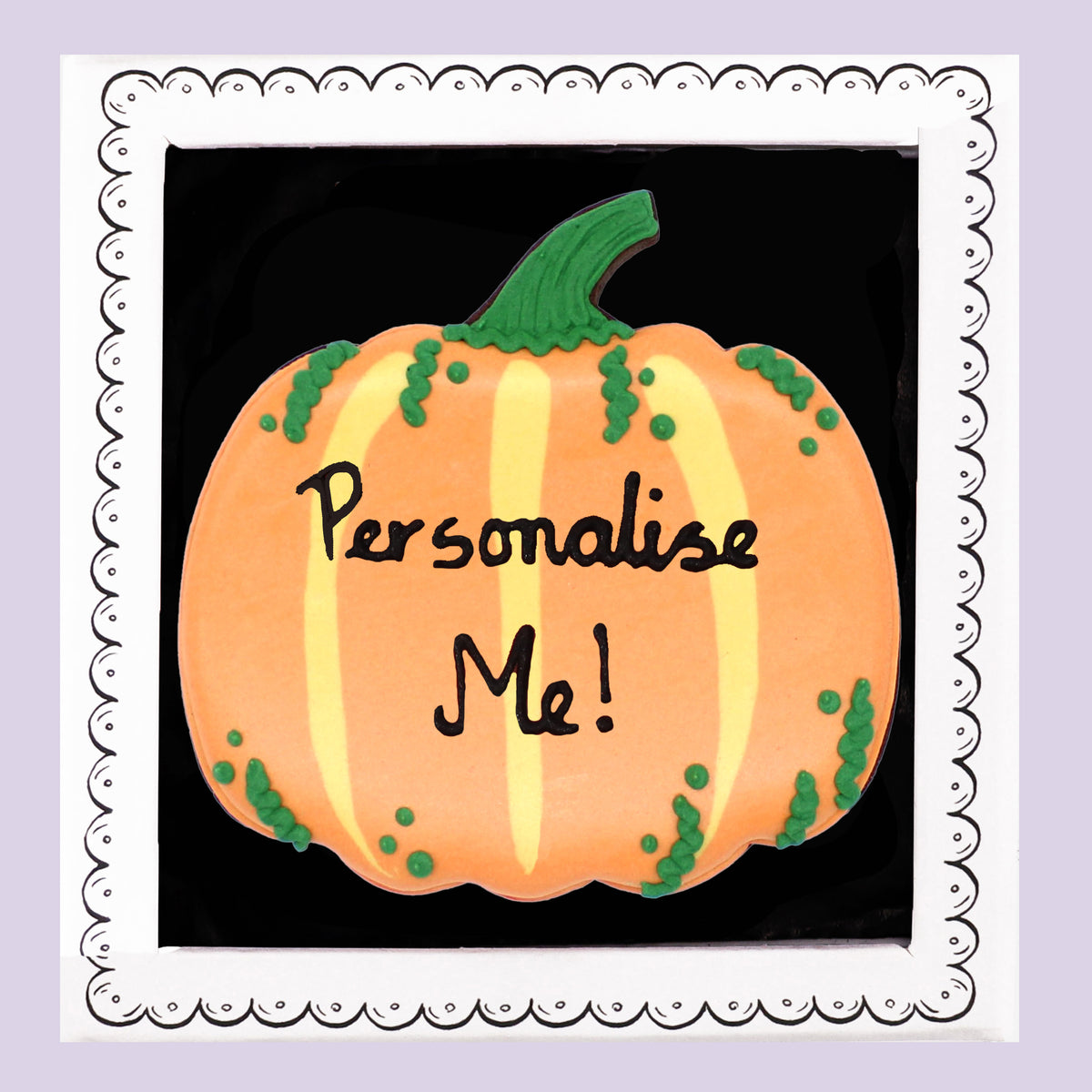 Personalised Pumpkin Letterbox Biscuit