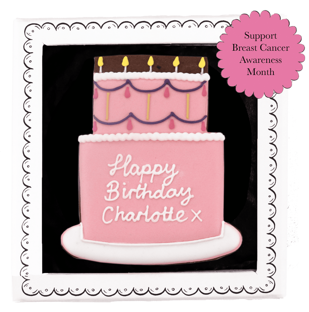 Pink Happy Birthday To You Letterbox - Biscuiteers