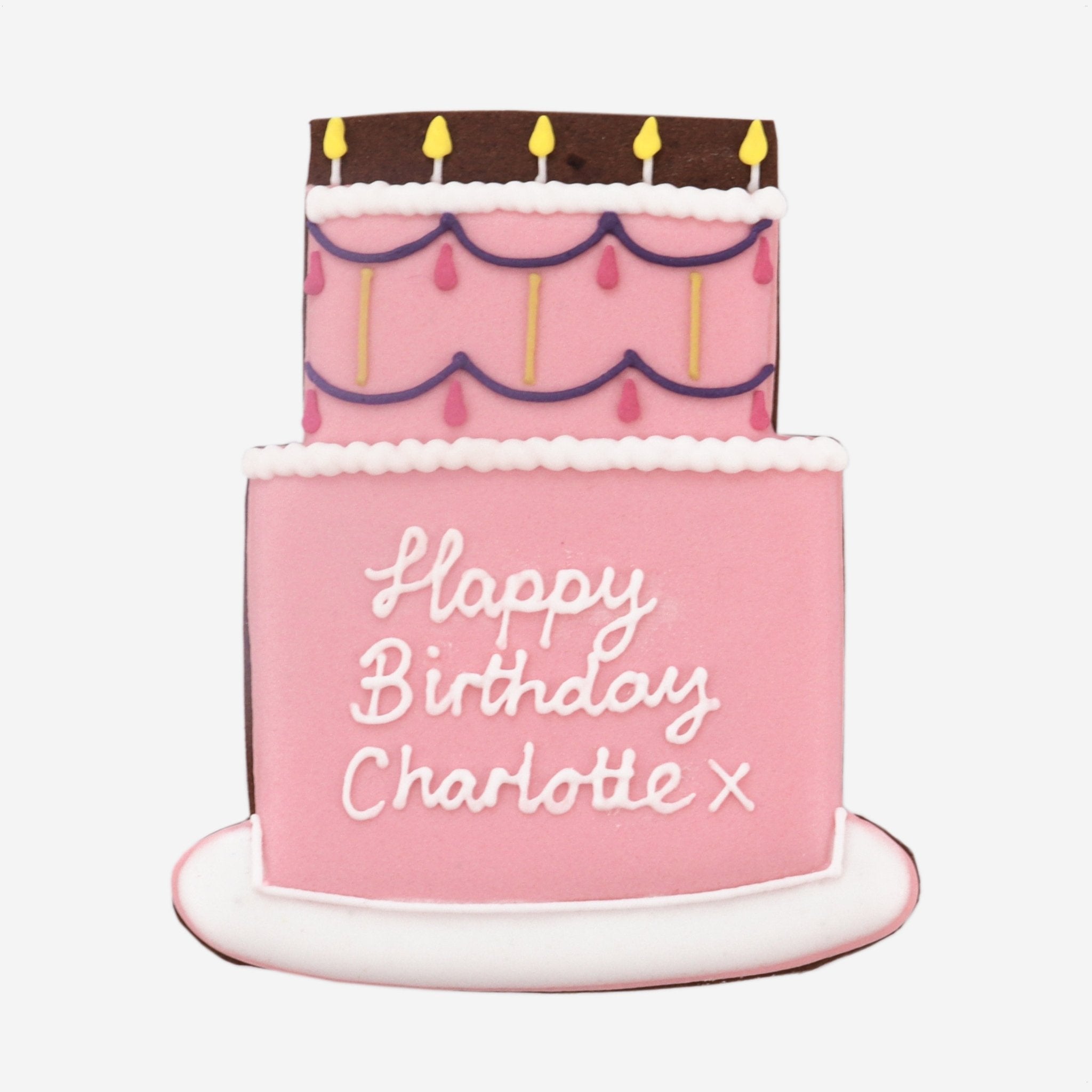 Pink Happy Birthday To You Letterbox - Biscuiteers
