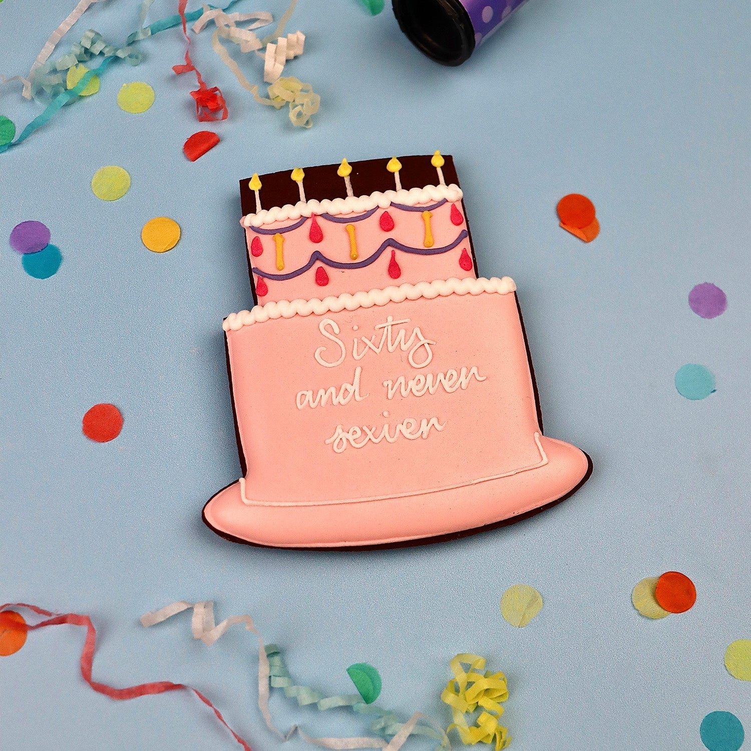 Pink Happy Birthday To You Letterbox - Biscuiteers