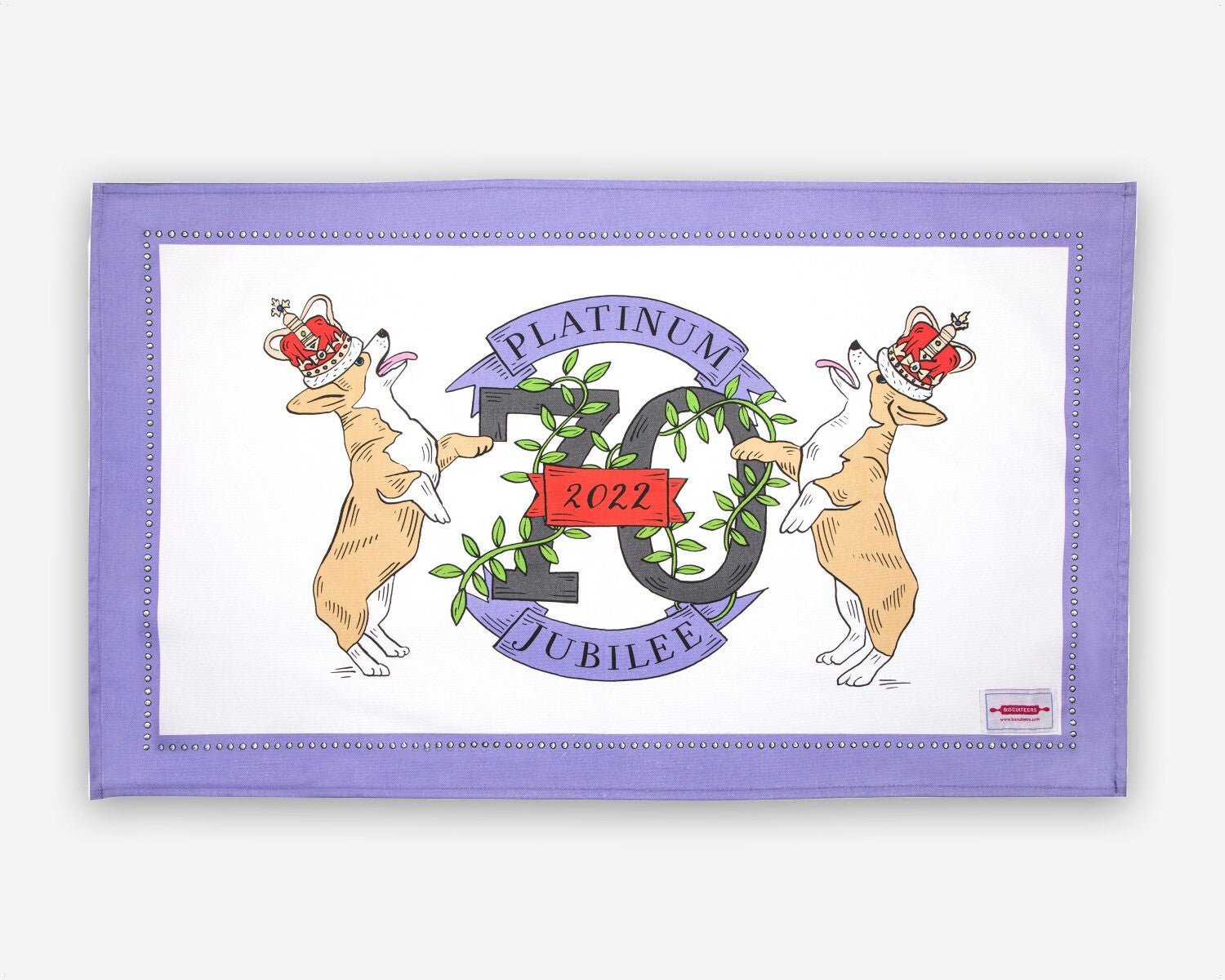 Platinum Jubilee Tea Towel - Biscuiteers