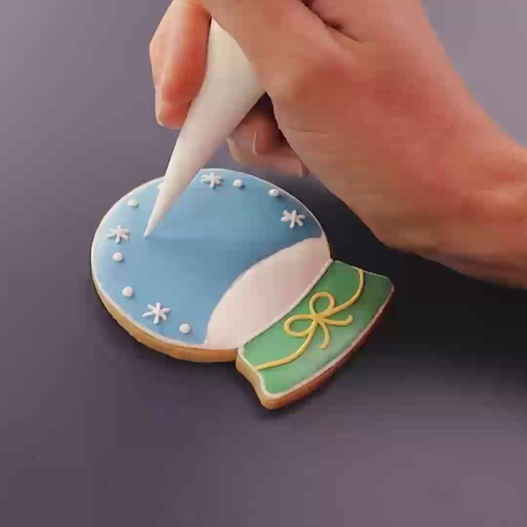Personalised Snow Globes Letterbox Biscuits