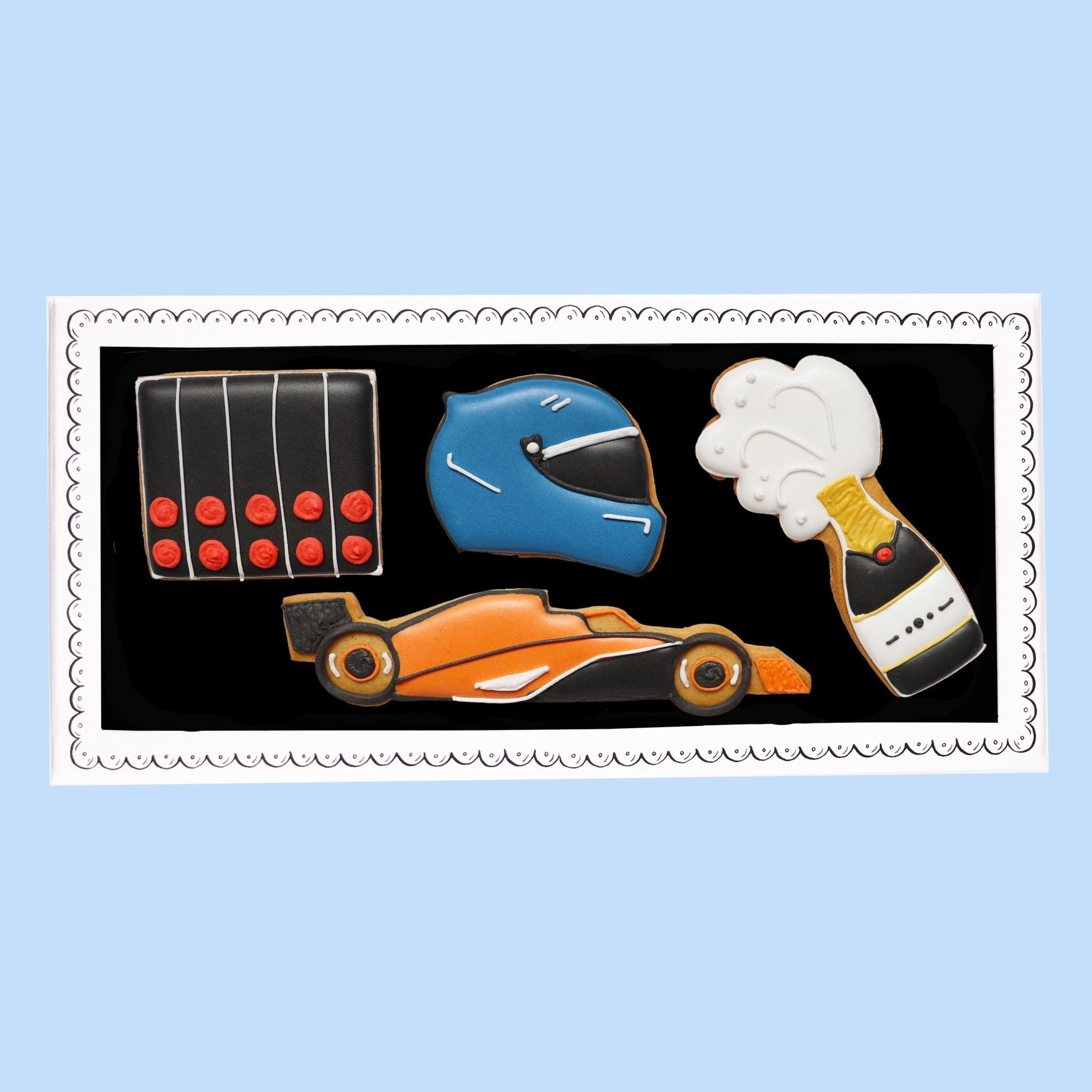 Racing Letterbox Biscuits - Biscuiteers