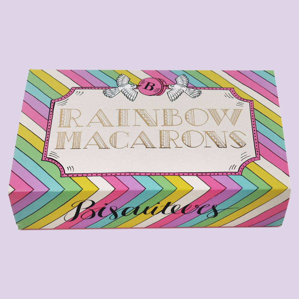 Rainbow Macarons Gift Box - Biscuiteers