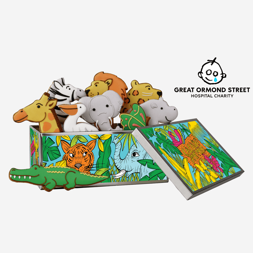 Safari Medium Biscuit Tin - Biscuiteers