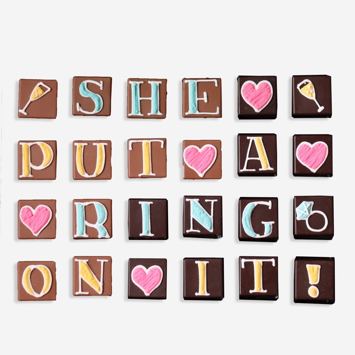 She Put A Ring On It Medium Tin Of Chocolates - Biscuiteers