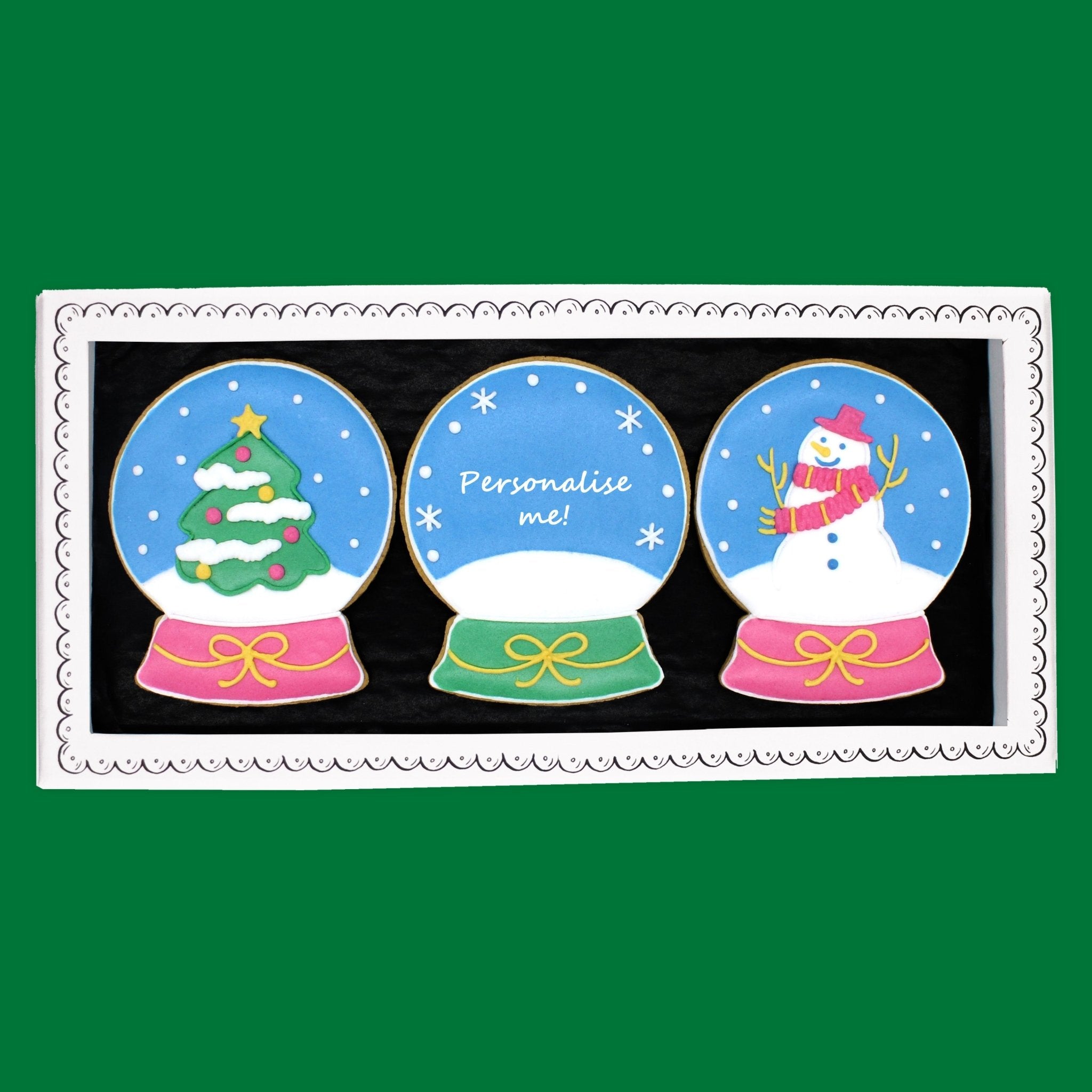 Snow Globe Letterbox Biscuits - Biscuiteers