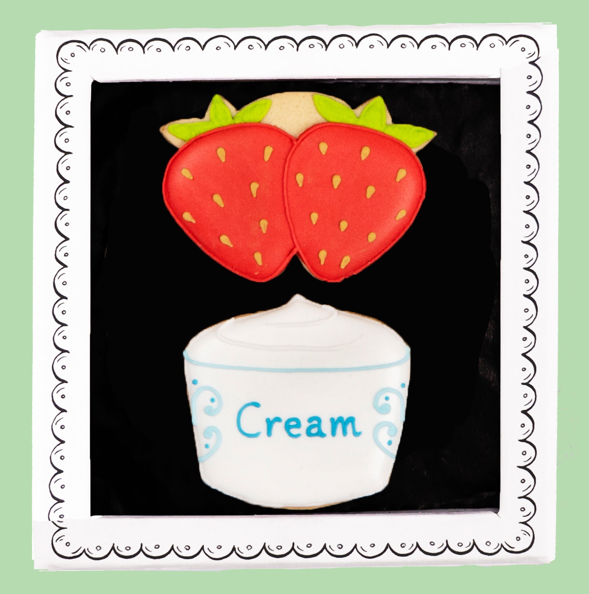 Strawberries Letterbox Biscuits