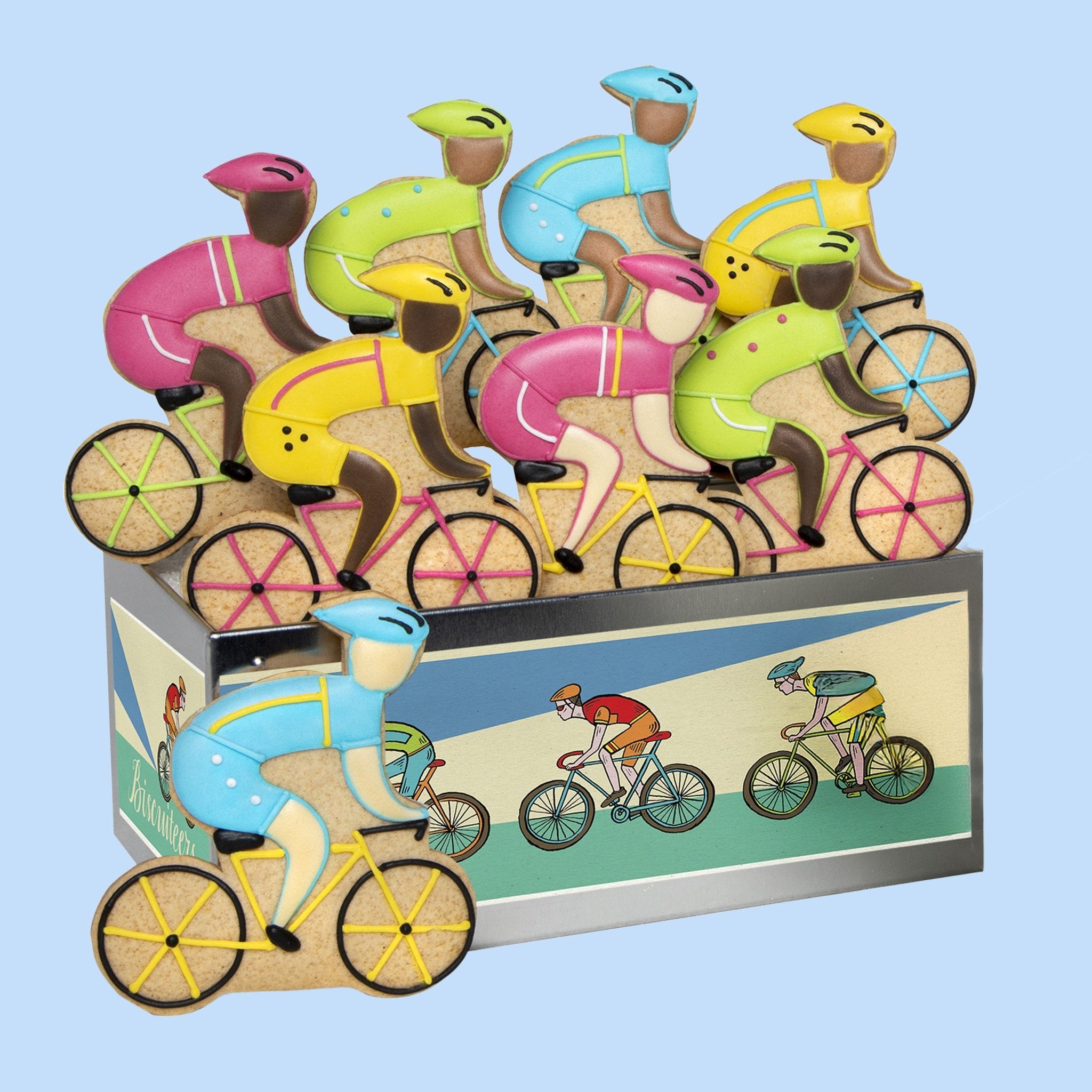 The Bike Race Biscuit Tin - Biscuiteers