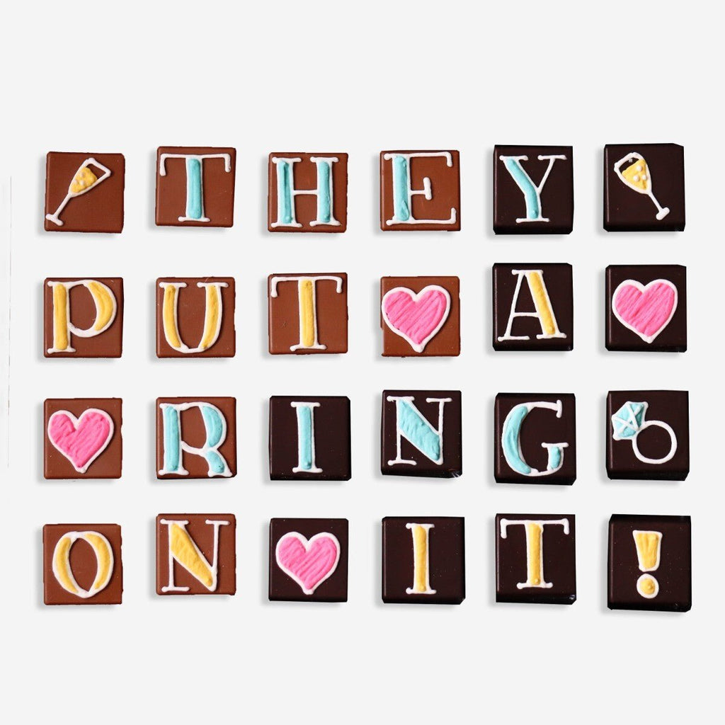 They Put A Ring On It Medium Tin Of Chocolates - Biscuiteers