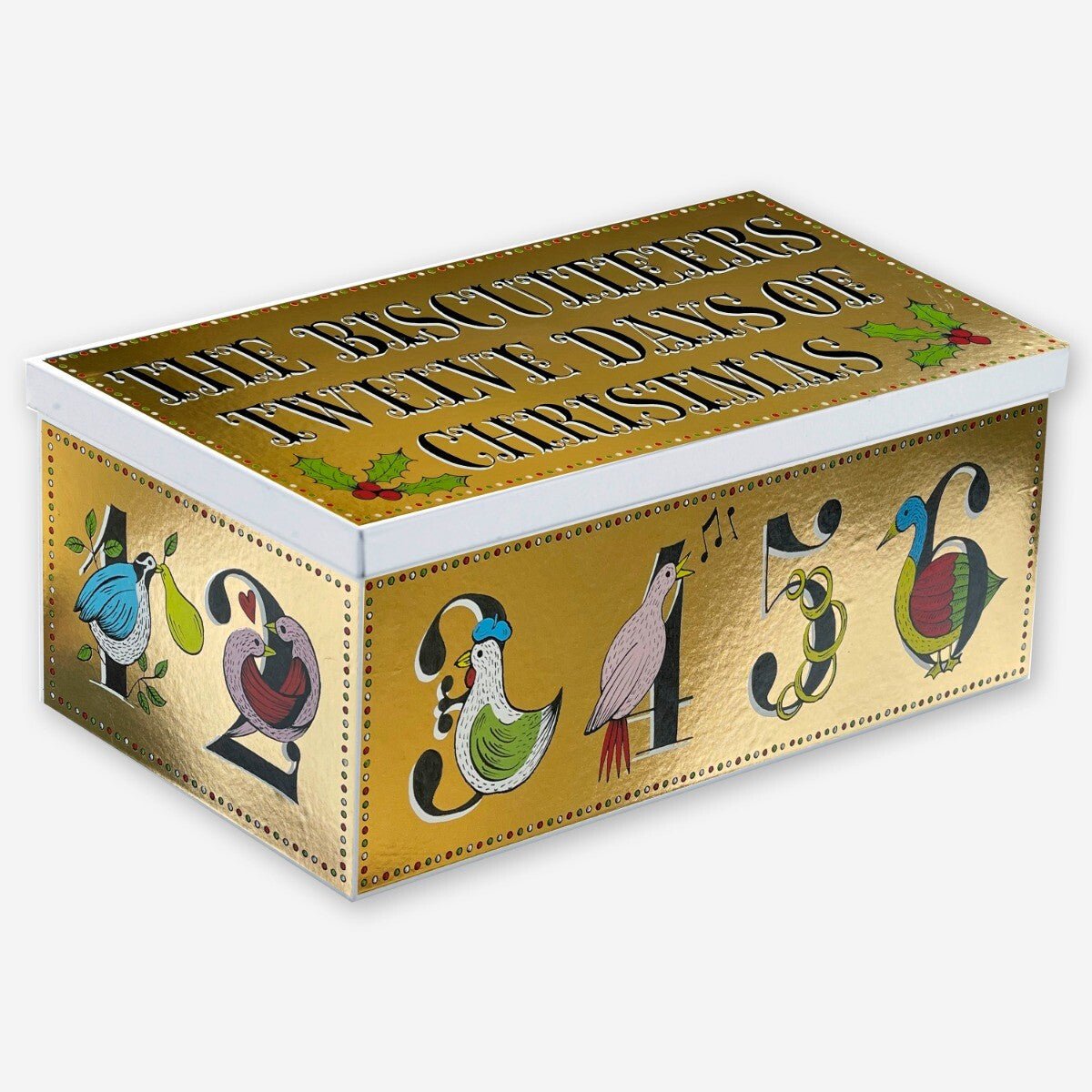 Twelve Days Of Christmas Luxe Biscuit Tin - Biscuiteers