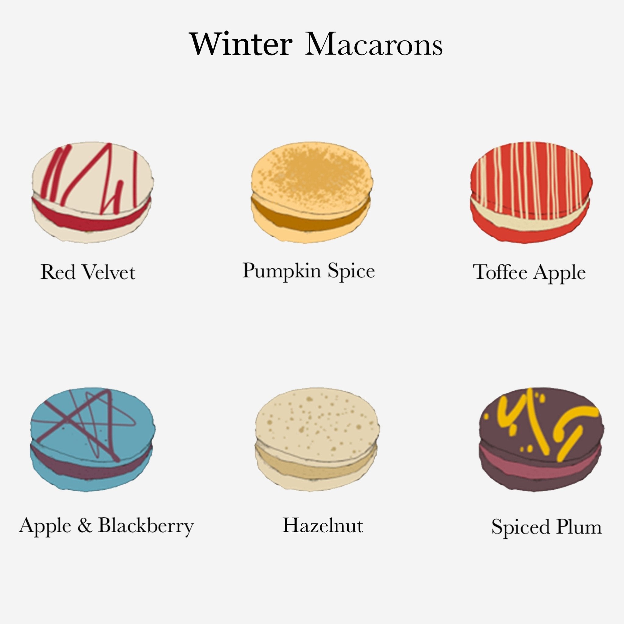Winter Macarons Gift Box - Biscuiteers