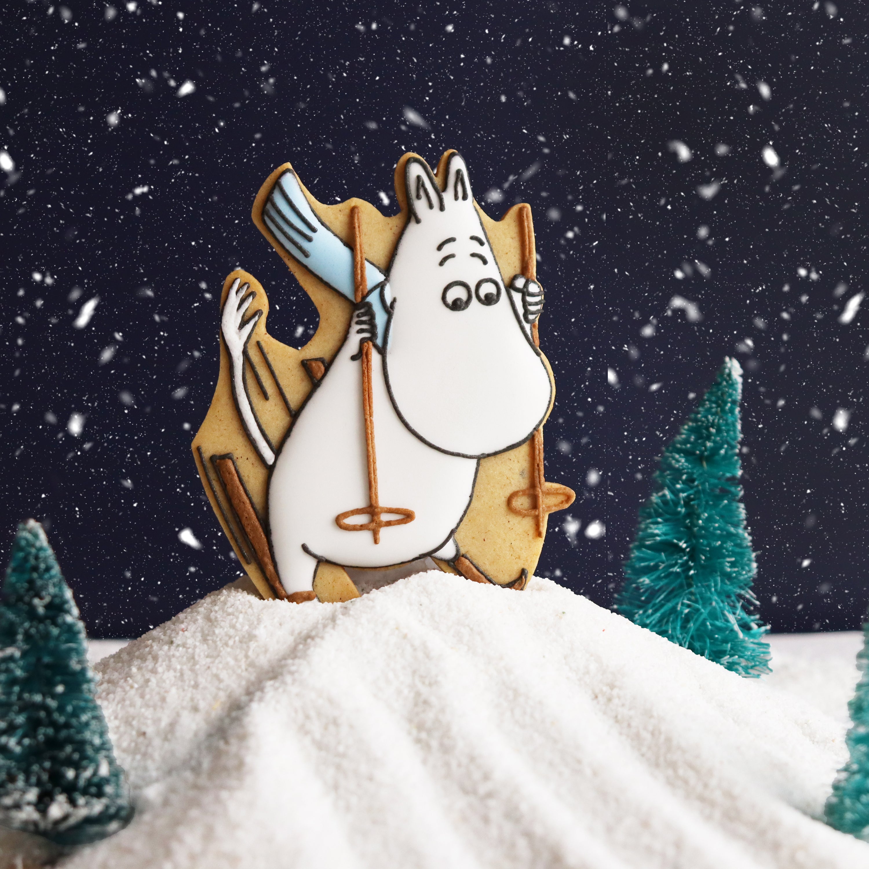 Moomintroll on Skis Letterbox Biscuit