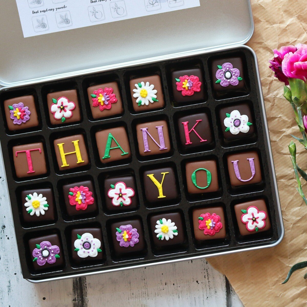 Thank you chocolates top