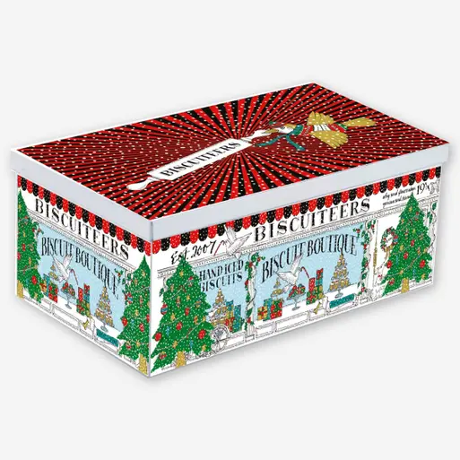 Iced Christmas Mini Biscuit Tin - Biscuiteers